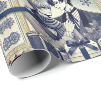 Papier Cadeau Romantic BL Manga Christmas Wrapping Paper