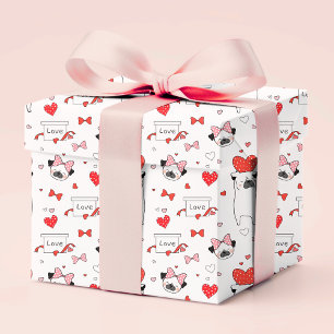 Papier Cadeau Romantique Red Heart Carlin Amour   Saint Valentin