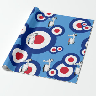 Papier Cadeau Rondeau de mod et enveloppe de cadeau de