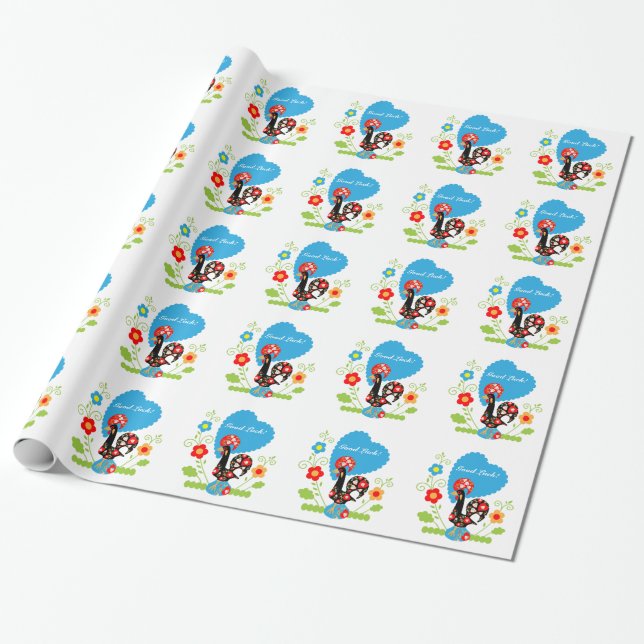 Papier Cadeau Rooster portugais (Déroulé)