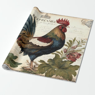 Papier Cadeau Rooster vintage