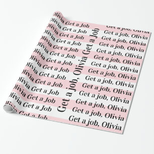 Papier Cadeau Rose & Blanche Rayure Trouvez un emp
