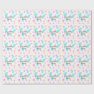 Papier Cadeau Rose bleu jaunejoyeux anniversaire enfants formes