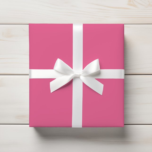 Papier Cadeau Rose clair moyen rose solide (Créateur téléchargé)