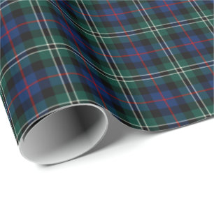 Papier Cadeau Rose Clan Chasse Tartan