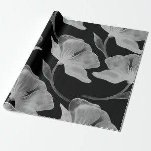 Papier Cadeau Rose de fleurs illustration aquarelle couche trans