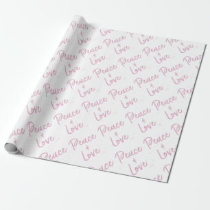 Papier Cadeau Rose-de-la-Paix-et-L'Amour