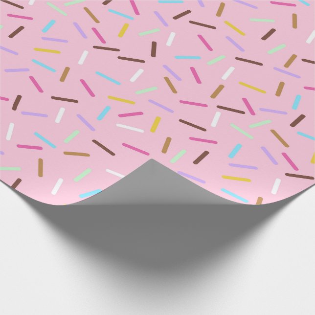 Papier Cadeau Rose Donuts Arc-en-ciel (Coin)