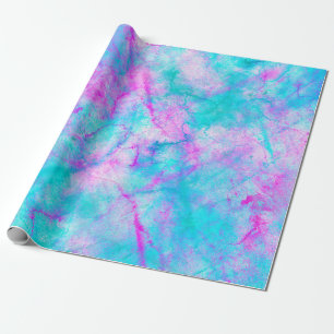 Papier Cadeau Rose et bleu bonbon à l'aquarelle