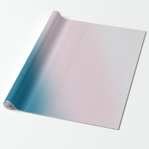 Papier Cadeau Rose et bleu dégradé de barbe à papa doux et rêveu