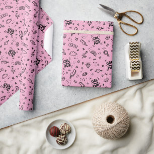 Papier Cadeau Rose Féministe
