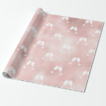 Papier Cadeau Rose Gold Antique Vin à thème<br><div class="desc">Paris motif de vin vintage avec papier d'emballage de verres à vin.</div>