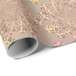 Papier Cadeau Rose Gold Swarovski Crystals Spiral Diamond<br><div class="desc">Minimalisme et Élégance Glam et chic finition papier d'enveloppement délicatDesign K</div>