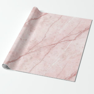 Papier Cadeau Rose Marbre Bio Rouge Poussiéreux Blush
