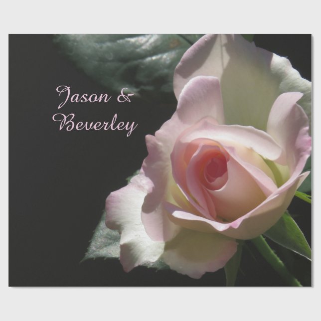 Papier Cadeau Rose Mariage rose (Plat)