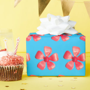 Papier Cadeau Rose MOD Fleur de Daisy Printemps Été Jardin Maria