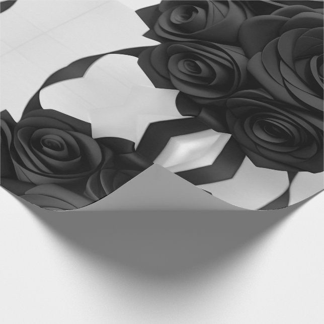 Papier Cadeau Rose noir (Coin)