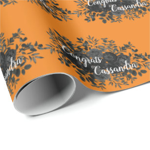 Papier Cadeau Rose noire Fête de remise de diplômes gothique som