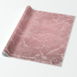 Papier Cadeau Rose Or rose moderne tendance glam marbre chic<br><div class="desc">papier d'emballage personnalisé</div>