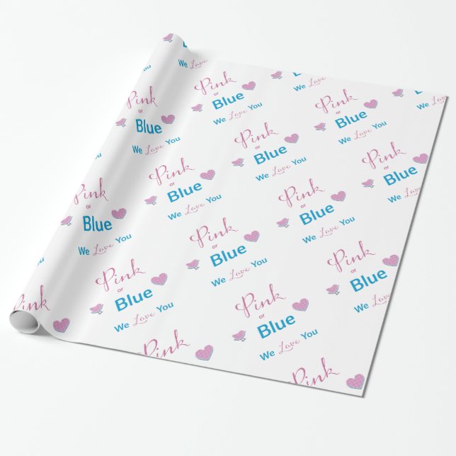 Papier Cadeau Rose ou bleu (Déroulé)