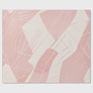 Papier Cadeau Rose Pâle Batik Abstrait