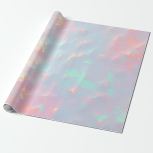 Papier Cadeau Rose Pâle Menthe Douce Or Luxe Collection Moderne