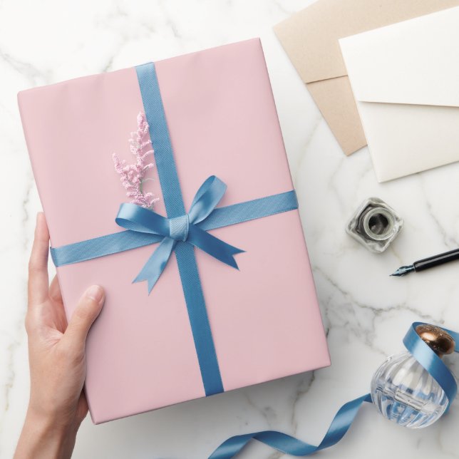 Papier Cadeau Rose Pâle Uni (Cadeaux)