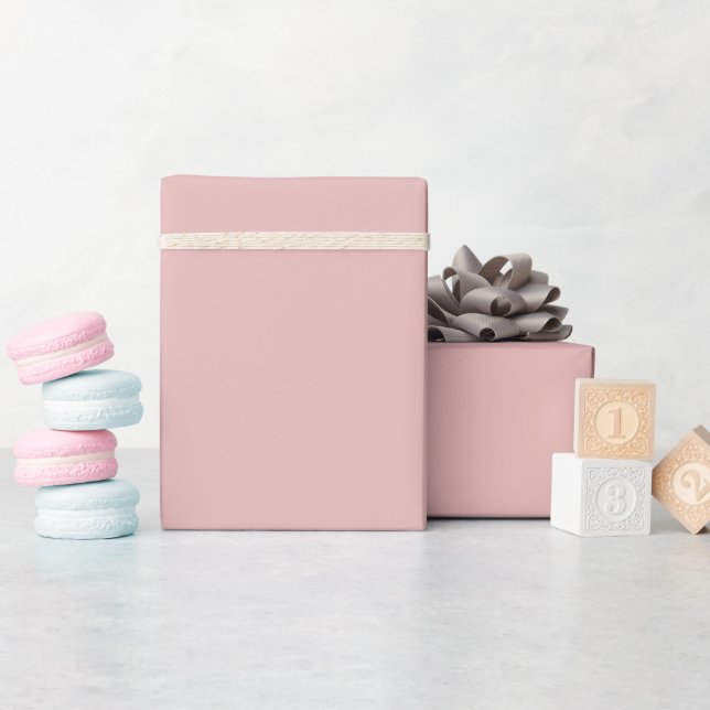 Papier Cadeau Rose Pâle Uni (Baby Shower)