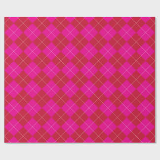 Papier Cadeau Rose Prépa et Argyle Rouge de Noël