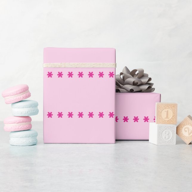 Papier Cadeau Rose rose (Baby Shower)