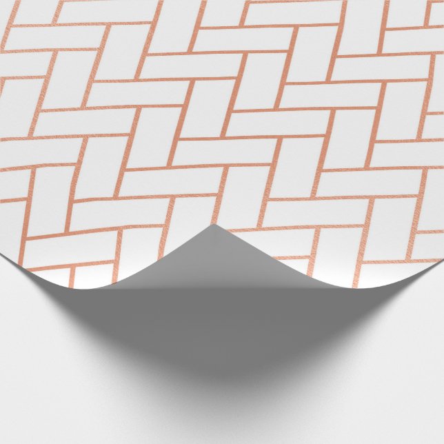 Papier Cadeau Rose Rose Or Bleu Bleu Blancs Zig Zag (Coin)