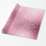 Papier Cadeau Rose Rose Or Étincelle Métallurgique<br><div class="desc">Blush Pink - Rose Gold Metallic Foil Flume Confetti Fête d'anniversaire Fille.</div>