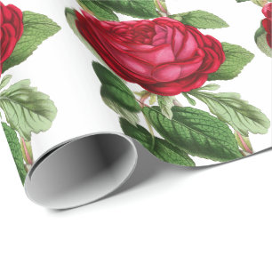 Papier Cadeau Rose rouge