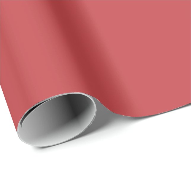 Papier Cadeau Rose Rouge Uni Couleur Unie (Coin rond)