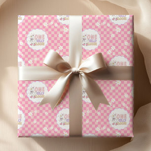 Papier Cadeau Rose Une Oie Idiote - Fille's Premier Anniversaire