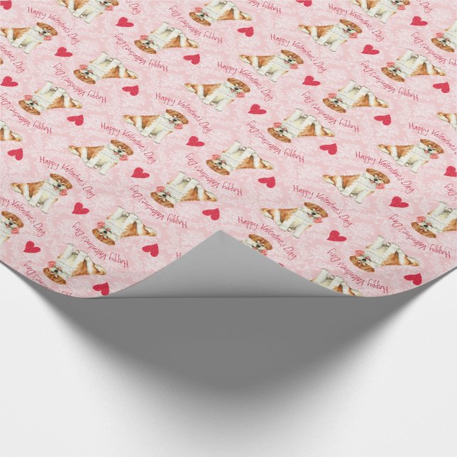 Papier Cadeau Rose Valentine Akita (Coin)