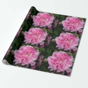 Papier Cadeau Rose Vintage Rose fleurs florales Enveloppement