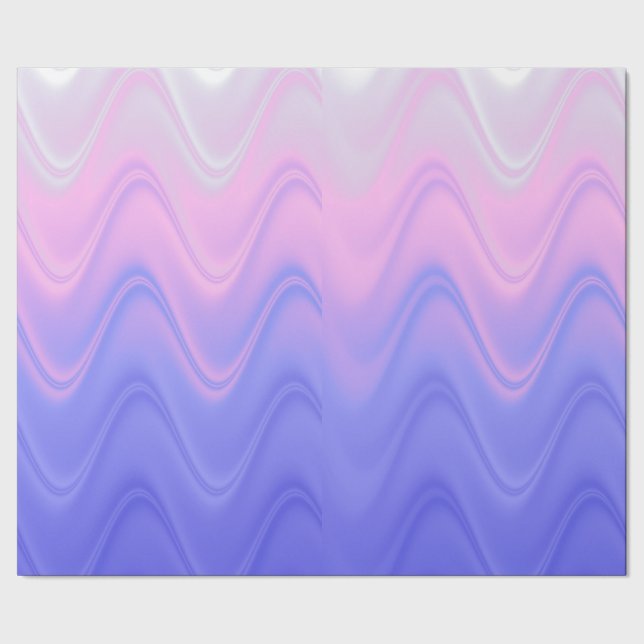 Papier Cadeau Rose Violet Abstrait Ondulé (Couture)