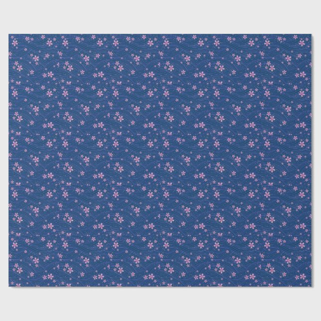 Papier Cadeau rose violet et bleu (Plat)