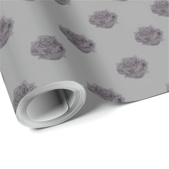 Papier Cadeau Roses (Coin rond)