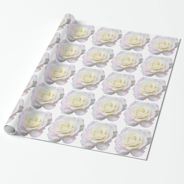 Papier Cadeau Roses blanches (Déroulé)