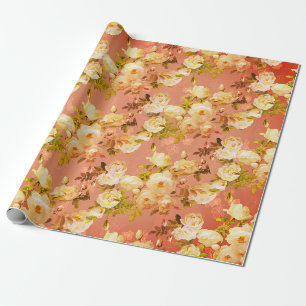 Papier Cadeau Roses doux en rouge