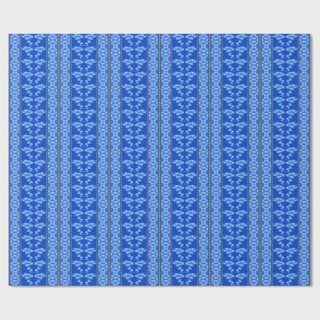 Papier Cadeau Roses Et Vagues Roses (Plat)
