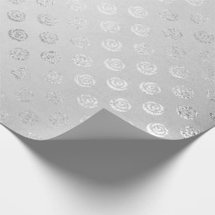 Papier Cadeau Roses floraux gris sensibles monochromatiques