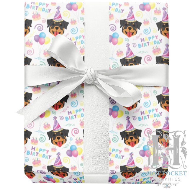 Papier Cadeau Rottweiler Wrapping Paper (Créateur téléchargé)