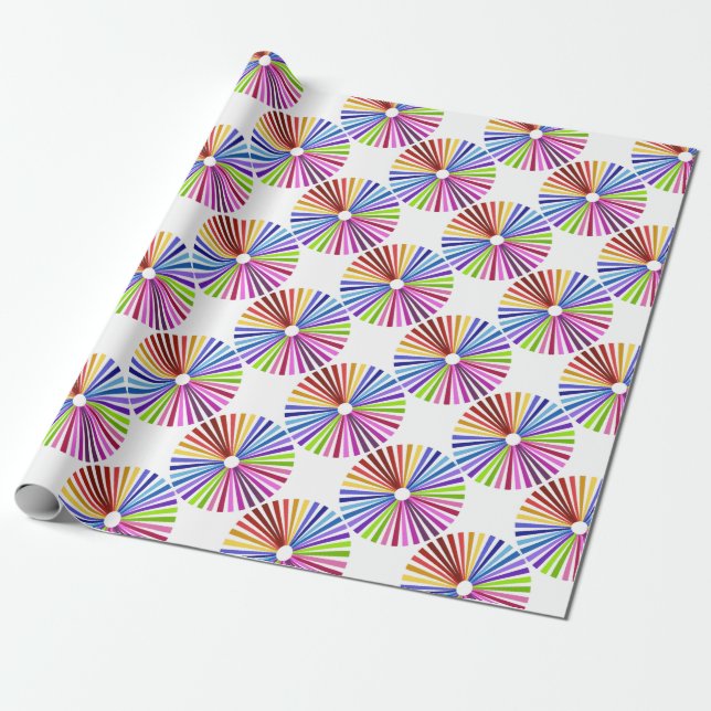 Papier Cadeau Roue arc-en-ciel (Déroulé)