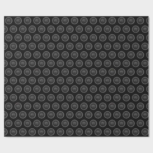 Papier Cadeau Roue de chariot western (Plat)