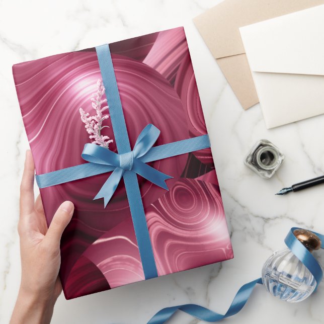 Papier Cadeau Rouge Agate Noël Ornements Enveloppement Papier (Cadeaux)