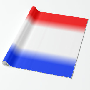 Papier Cadeau Rouge Blanc et Bleu