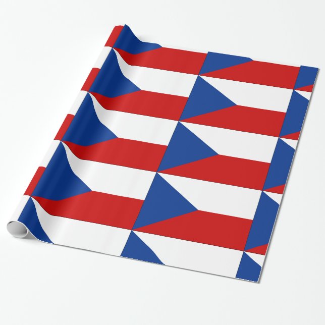 Papier Cadeau Rouge bleu tchèque (Déroulé)